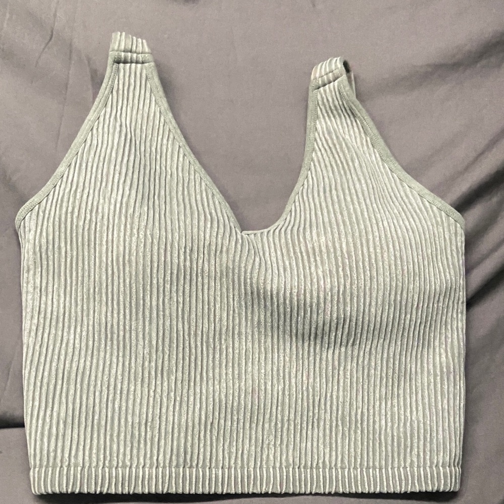 90 Degree By Reflex Light Gray Ribbed Tank Top